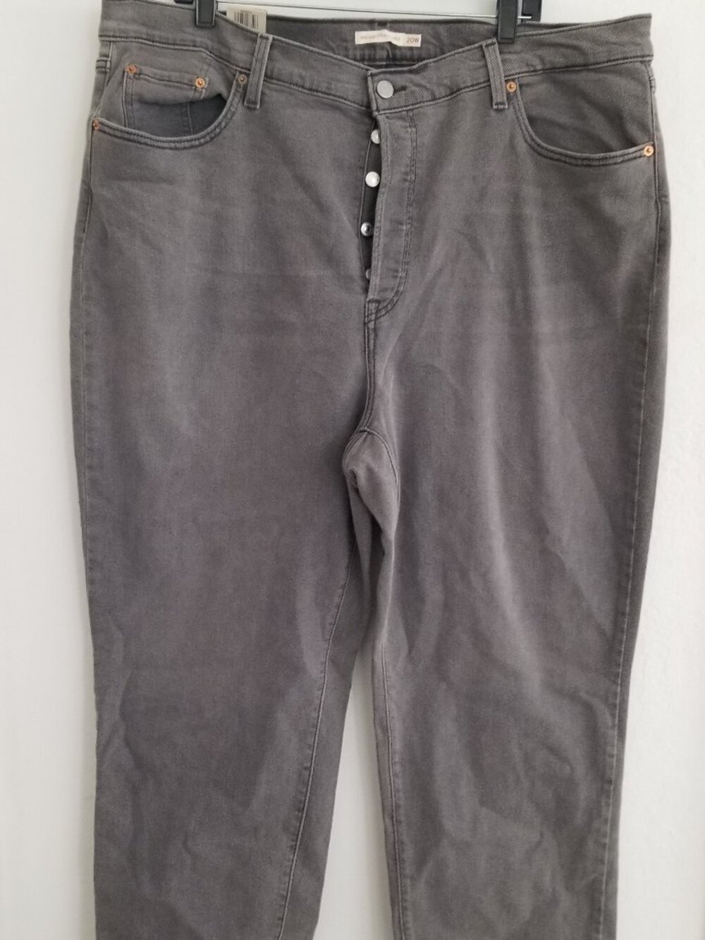 Levis 388430014 Ribcage Straight Ankle Grey Jeans Brand New with Tags